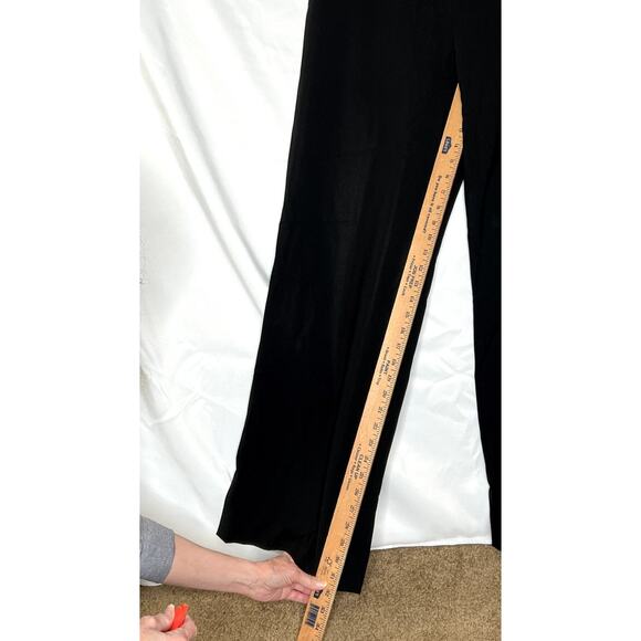 Lafayette. 148 womens size 8 pants black wool  flare leg side pockets corpcore - Picture 8 of 10